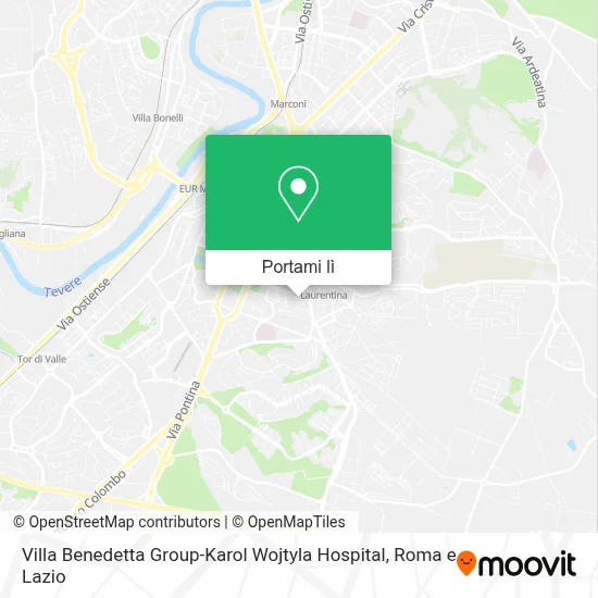 Mappa Villa Benedetta Group-Karol Wojtyla Hospital