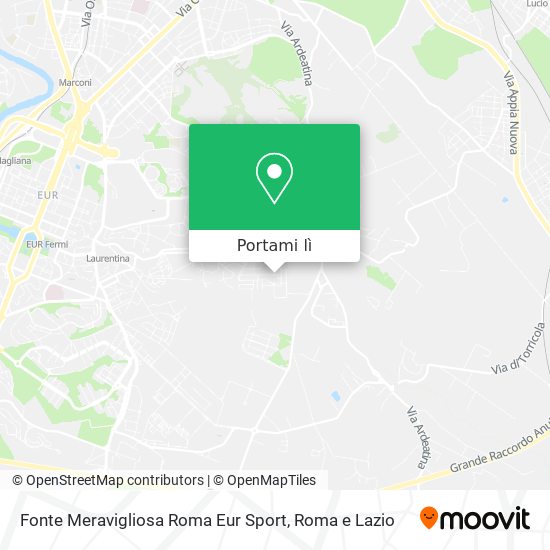 Mappa Fonte Meravigliosa Roma Eur Sport