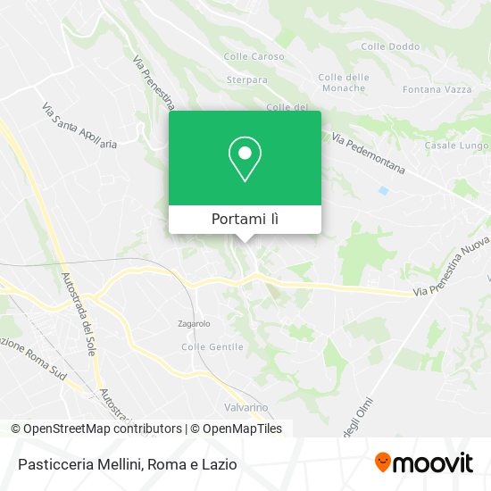 Mappa Pasticceria Mellini
