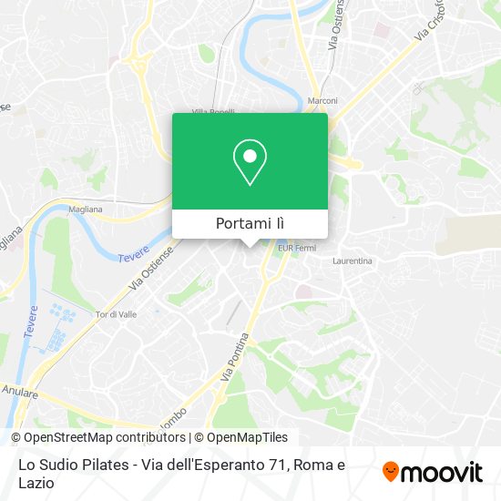 Mappa Lo Sudio Pilates - Via dell'Esperanto 71