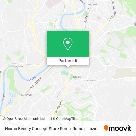 Mappa Naima Beauty Concept Store Roma