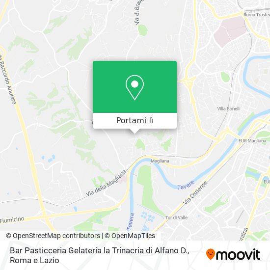 Mappa Bar Pasticceria Gelateria la Trinacria di Alfano D.