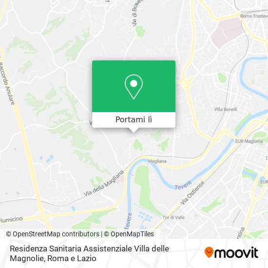 Mappa Residenza Sanitaria Assistenziale Villa delle Magnolie