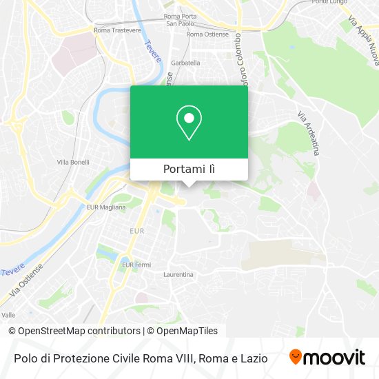 Mappa Polo di Protezione Civile Roma VIII
