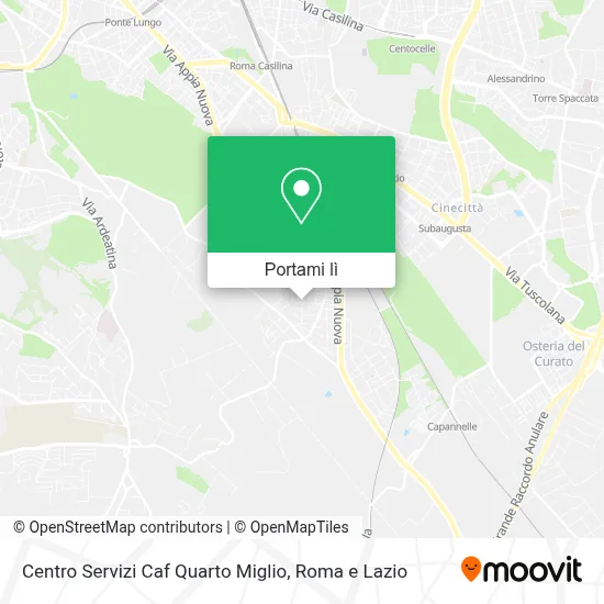Mappa Centro Servizi Caf Quarto Miglio