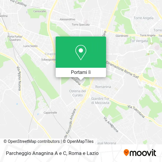 Mappa Parcheggio Anagnina A e C