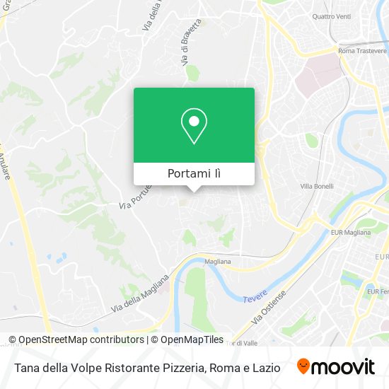 Mappa Tana della Volpe Ristorante Pizzeria