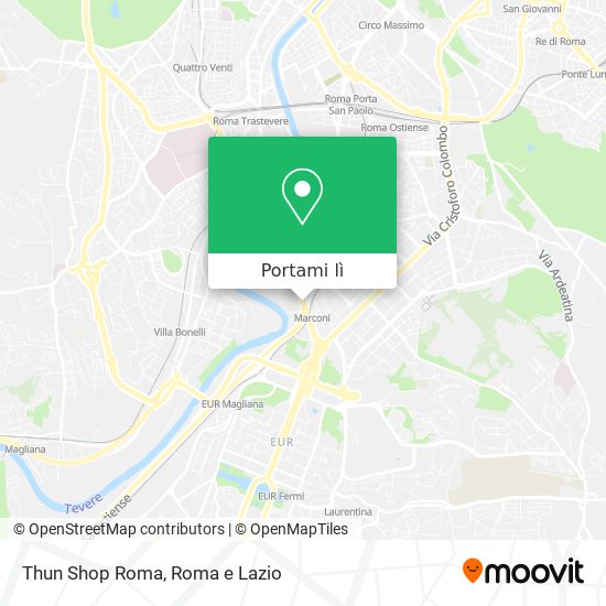 Mappa Thun Shop Roma