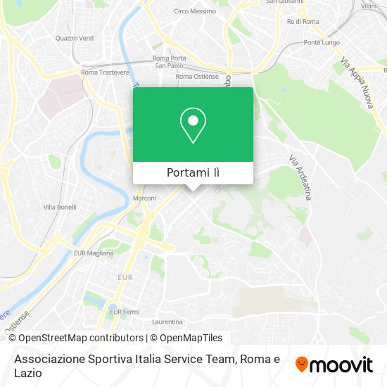 Mappa Associazione Sportiva Italia Service Team