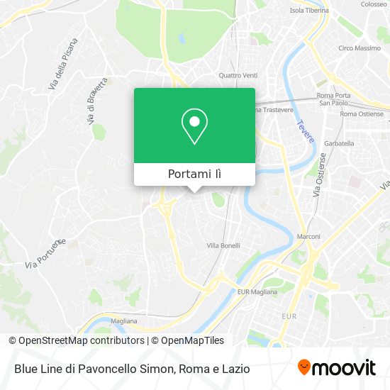 Mappa Blue Line di Pavoncello Simon