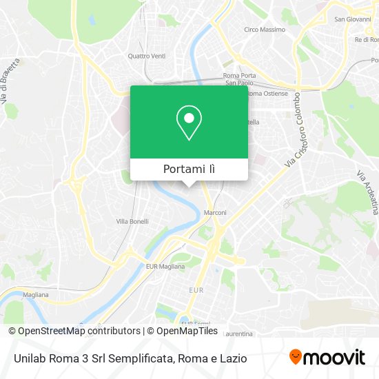Mappa Unilab Roma 3 Srl Semplificata