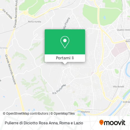 Mappa Pulierre di Diciotto Rosa Anna