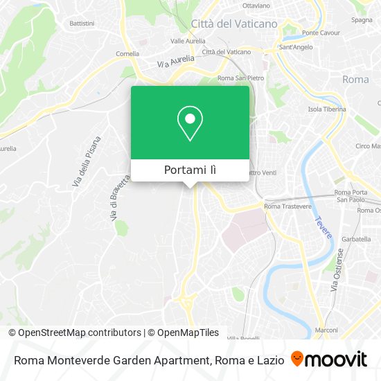 Mappa Roma Monteverde Garden Apartment