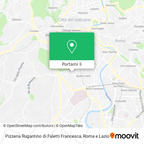 Mappa Pizzeria Rugantino di Faletti Francesca