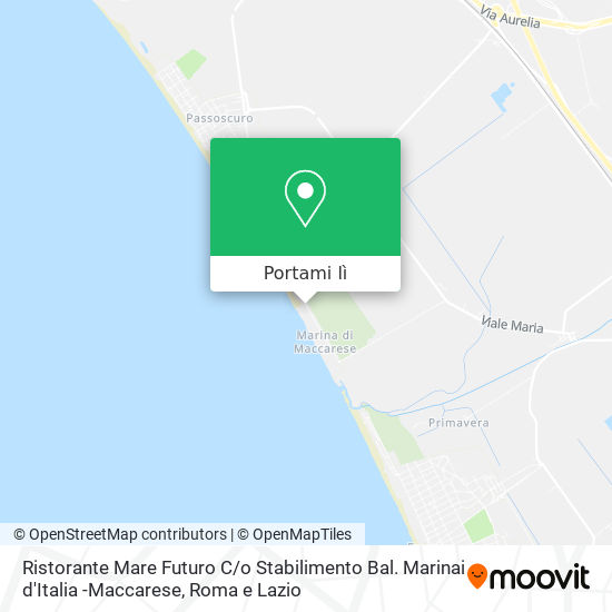 Mappa Ristorante Mare Futuro C / o Stabilimento Bal. Marinai d'Italia -Maccarese