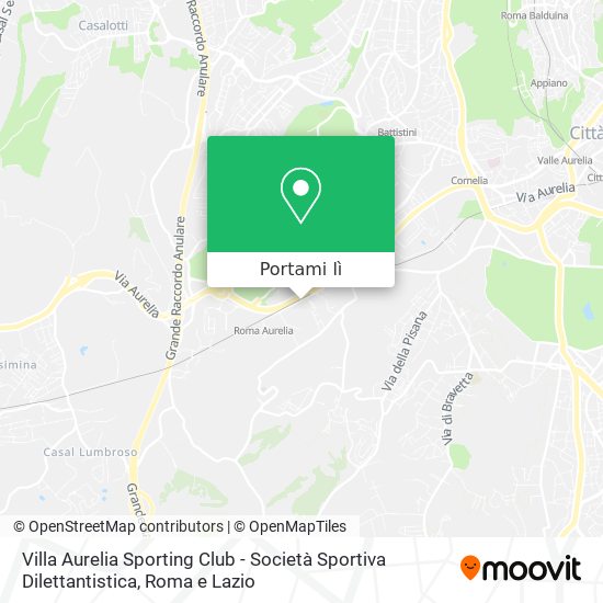 Mappa Villa Aurelia Sporting Club - Società Sportiva Dilettantistica