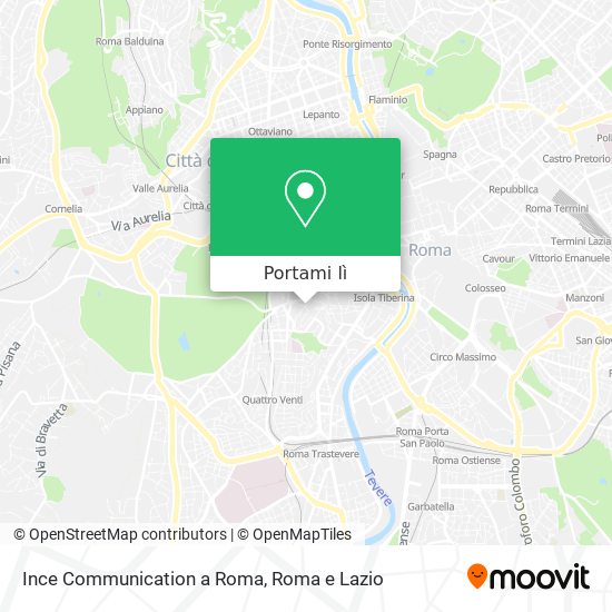 Mappa Ince Communication a Roma