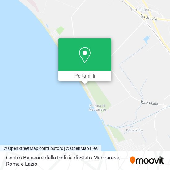 Mappa Centro Balneare della Polizia di Stato Maccarese