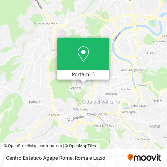 Mappa Centro Estetico Agape Roma