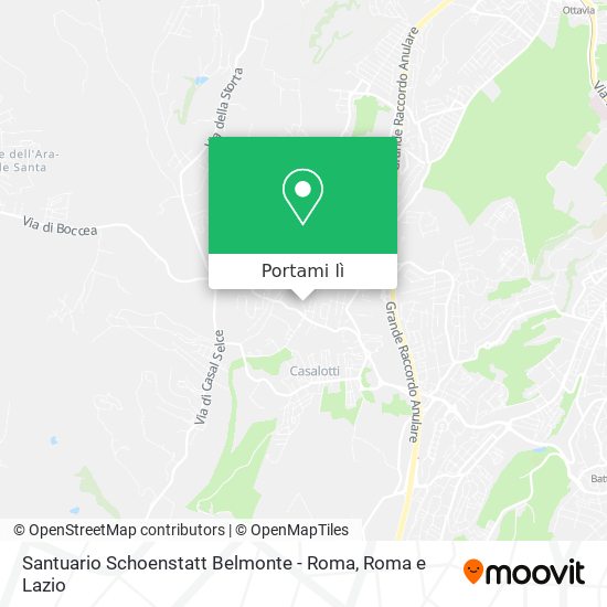 Mappa Santuario Schoenstatt Belmonte - Roma
