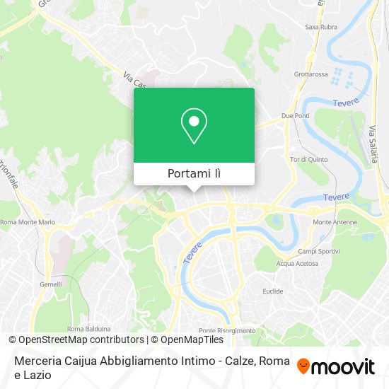 Mappa Merceria Caijua Abbigliamento Intimo - Calze