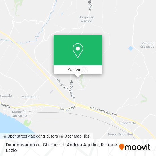 Mappa Da Alessadnro al Chiosco di Andrea Aquilini