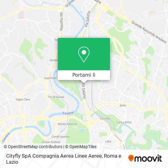 Mappa Cityfly SpA Compagnia Aerea Linee Aeree