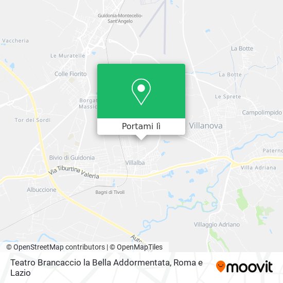 Mappa Teatro Brancaccio la Bella Addormentata