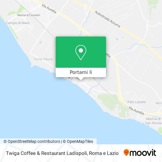 Mappa Twiga Coffee & Restaurant Ladispoli