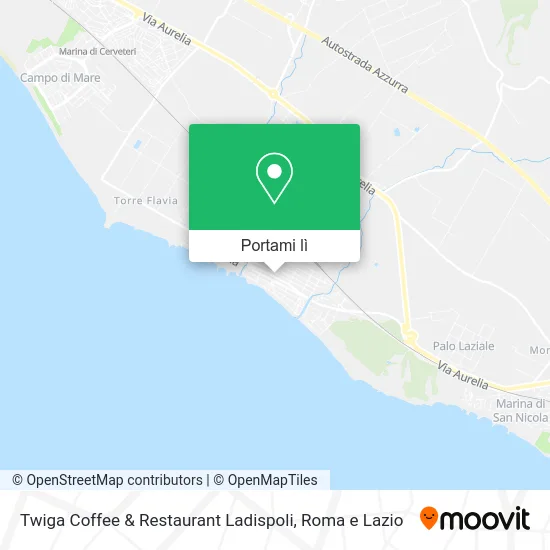 Mappa Twiga Coffee & Restaurant Ladispoli