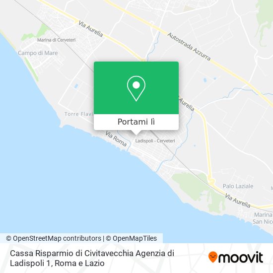 Mappa Cassa Risparmio di Civitavecchia Agenzia di Ladispoli 1