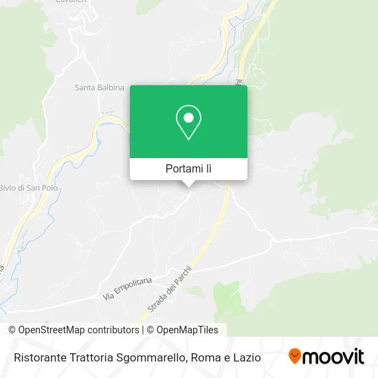 Mappa Ristorante Trattoria Sgommarello