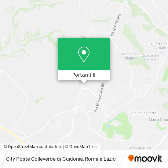 Mappa City Poste Colleverde di Guidonia