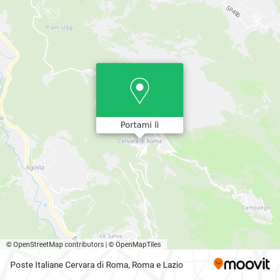 Mappa Poste Italiane Cervara di Roma