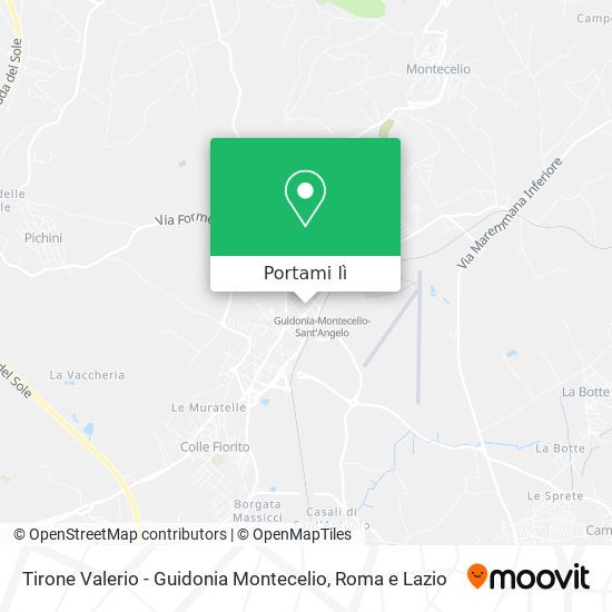 Mappa Tirone Valerio - Guidonia Montecelio