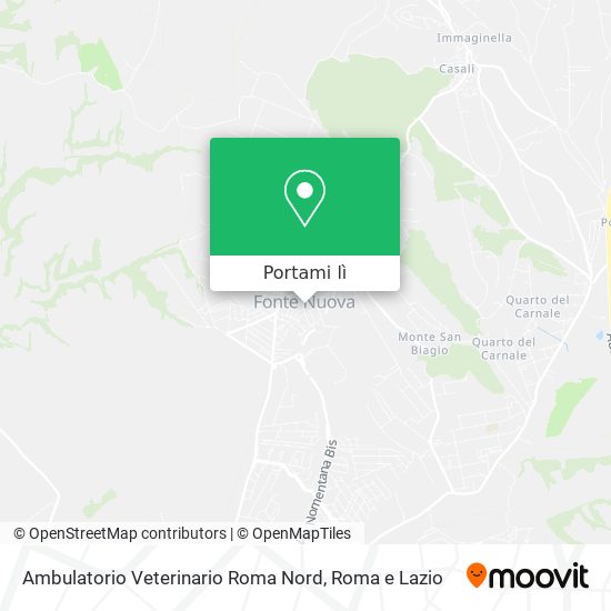 Mappa Ambulatorio Veterinario Roma Nord