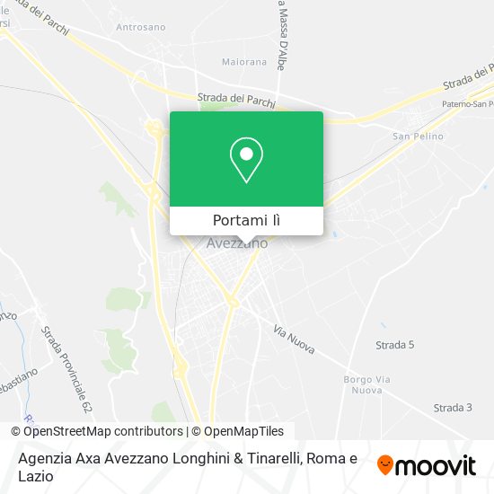 Mappa Agenzia Axa Avezzano Longhini & Tinarelli