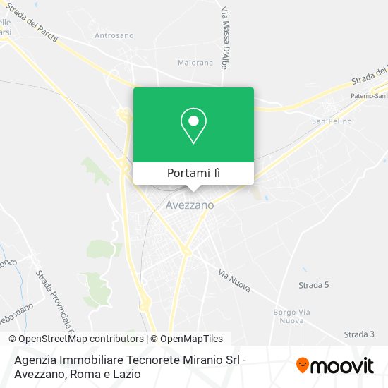 Mappa Agenzia Immobiliare Tecnorete Miranio Srl - Avezzano