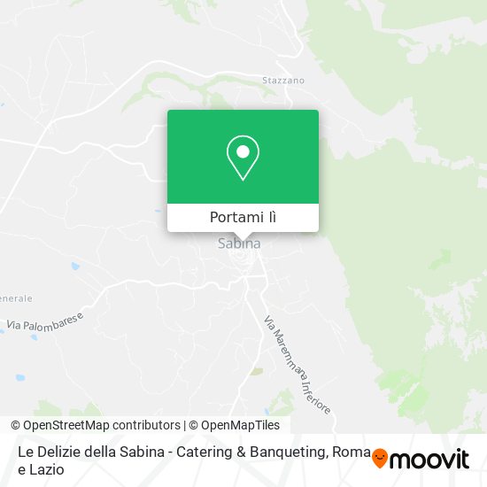 Mappa Le Delizie della Sabina - Catering & Banqueting