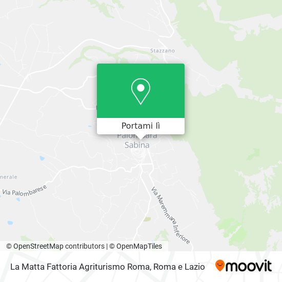 Mappa La Matta Fattoria Agriturismo Roma