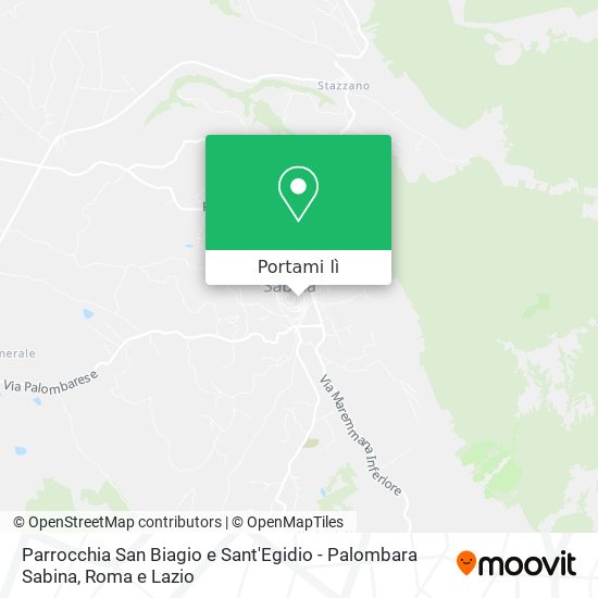 Mappa Parrocchia San Biagio e Sant'Egidio - Palombara Sabina