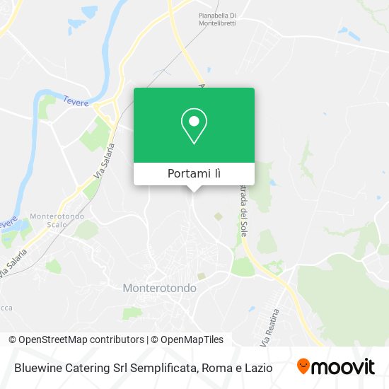 Mappa Bluewine Catering Srl Semplificata