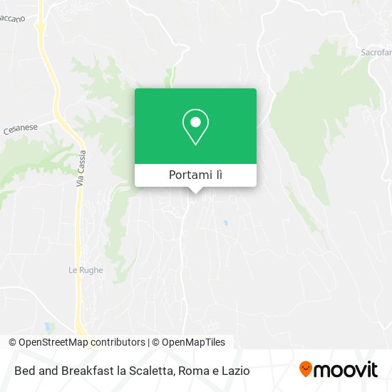 Mappa Bed and Breakfast la Scaletta