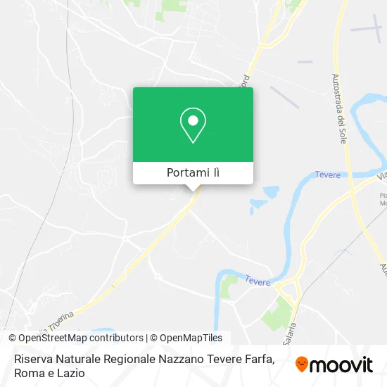 Mappa Riserva Naturale Regionale Nazzano Tevere Farfa