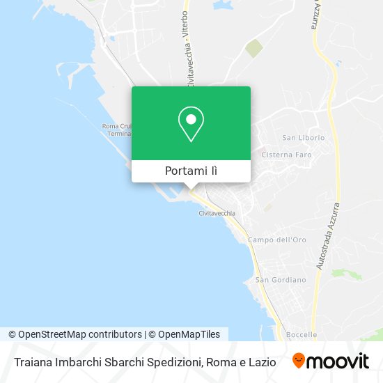 Mappa Traiana Imbarchi Sbarchi Spedizioni