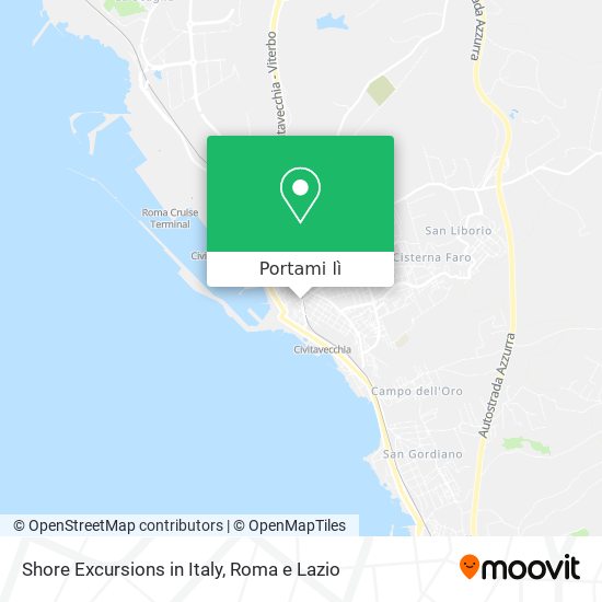 Mappa Shore Excursions in Italy