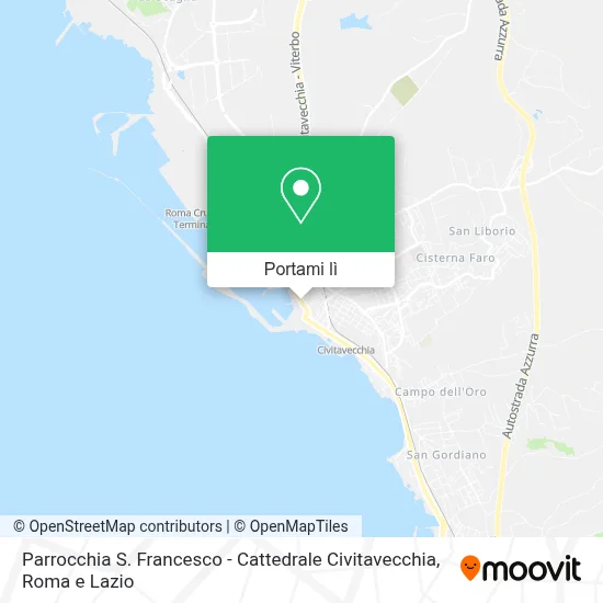 Mappa Parrocchia S. Francesco - Cattedrale Civitavecchia