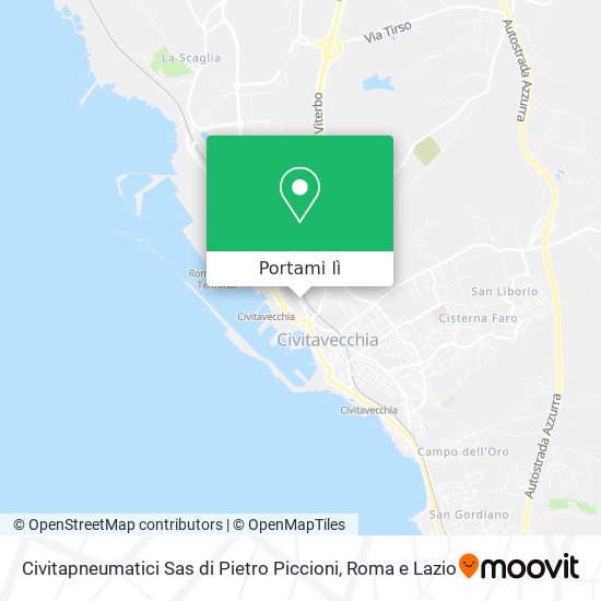 Mappa Civitapneumatici Sas di Pietro Piccioni