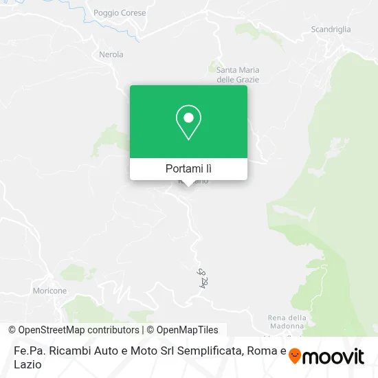 Mappa Fe.Pa. Ricambi Auto e Moto Srl Semplificata
