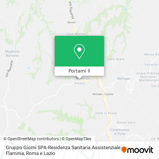 Mappa Gruppo Giomi SPA-Residenza Sanitaria Assistenziale Flaminia